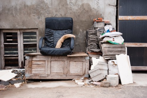 Recycling bins and waste segregation in Colindale