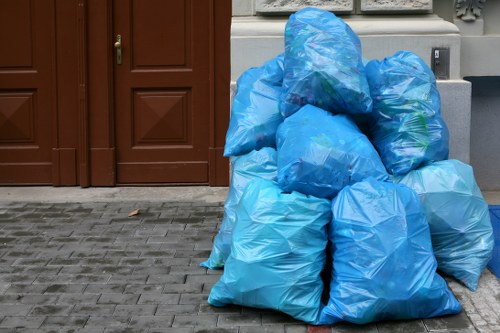 Sorted items for donation and recycling